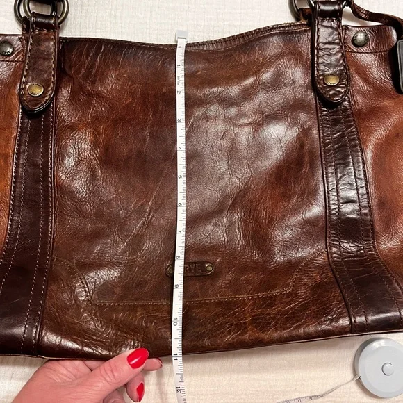 FRYE Melissa Purse or Tote Bag. Cognac Color - Picture 10 of 12